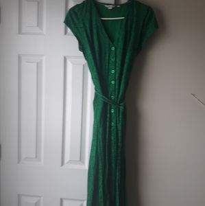 Boden Short Sleeve Button Midi Dress